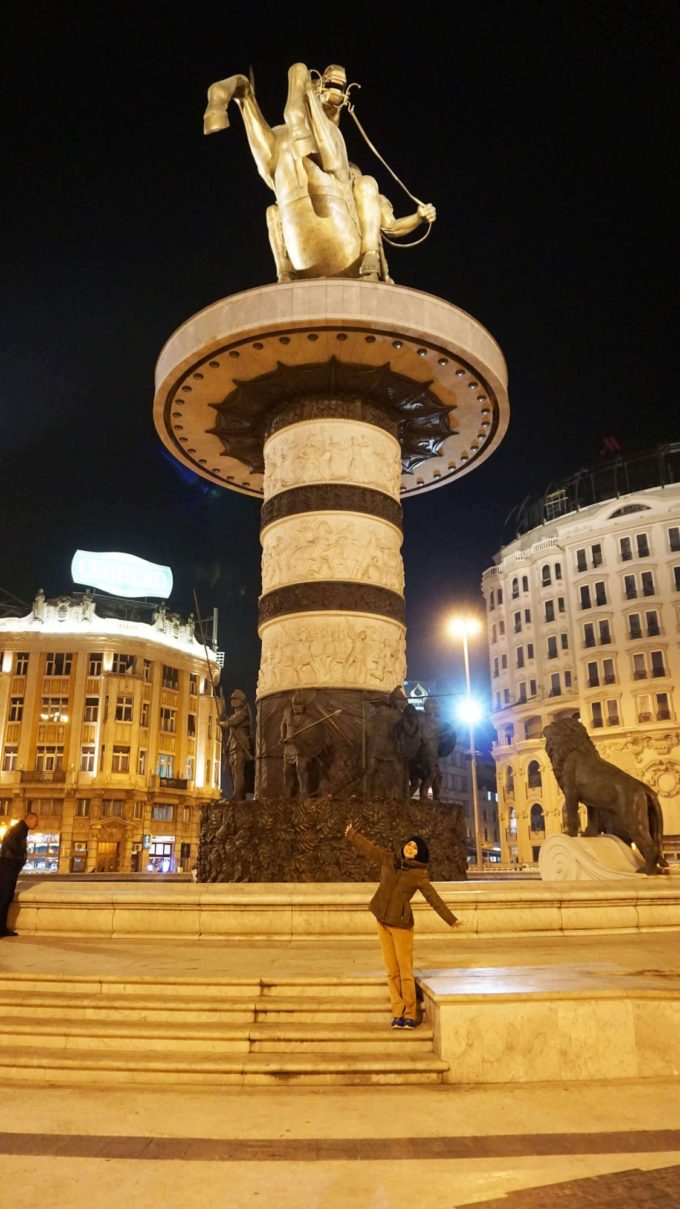 Makedonya Üsküp Büyük İskender Heykeli ve Şadırvanı