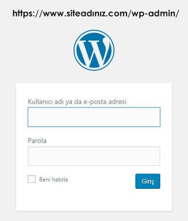 Wordpress Yönetici Paneli Giriş Sayfası