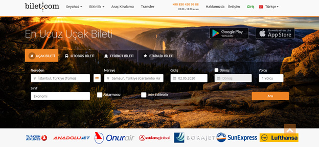 bilet.com ile her zaman güvenilir alışveriş